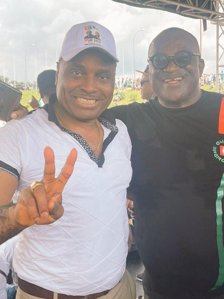 Peter Obi supporters throng Abuja streets for Obidient march .