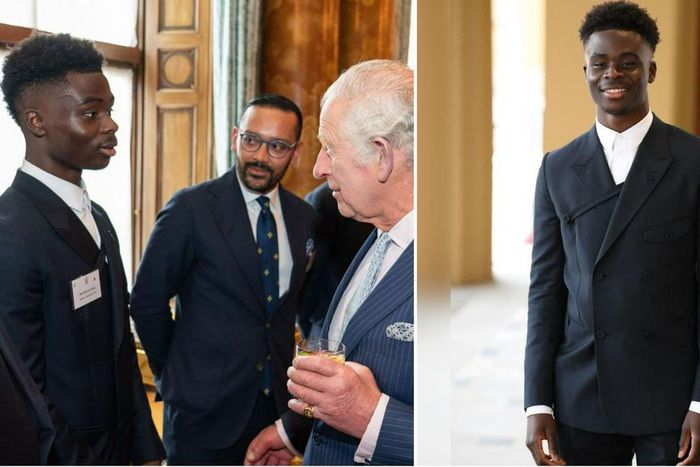 Bukayo Saka excited to meet Prince of Wales at Buckingham Palace [Photos]