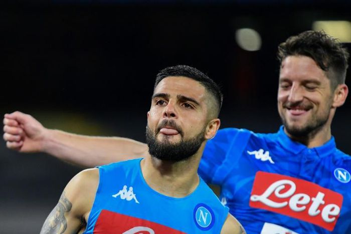 Lorenzo Insigne (L) and Dries Mertens scored as Napoli finish second in Serie A this season
