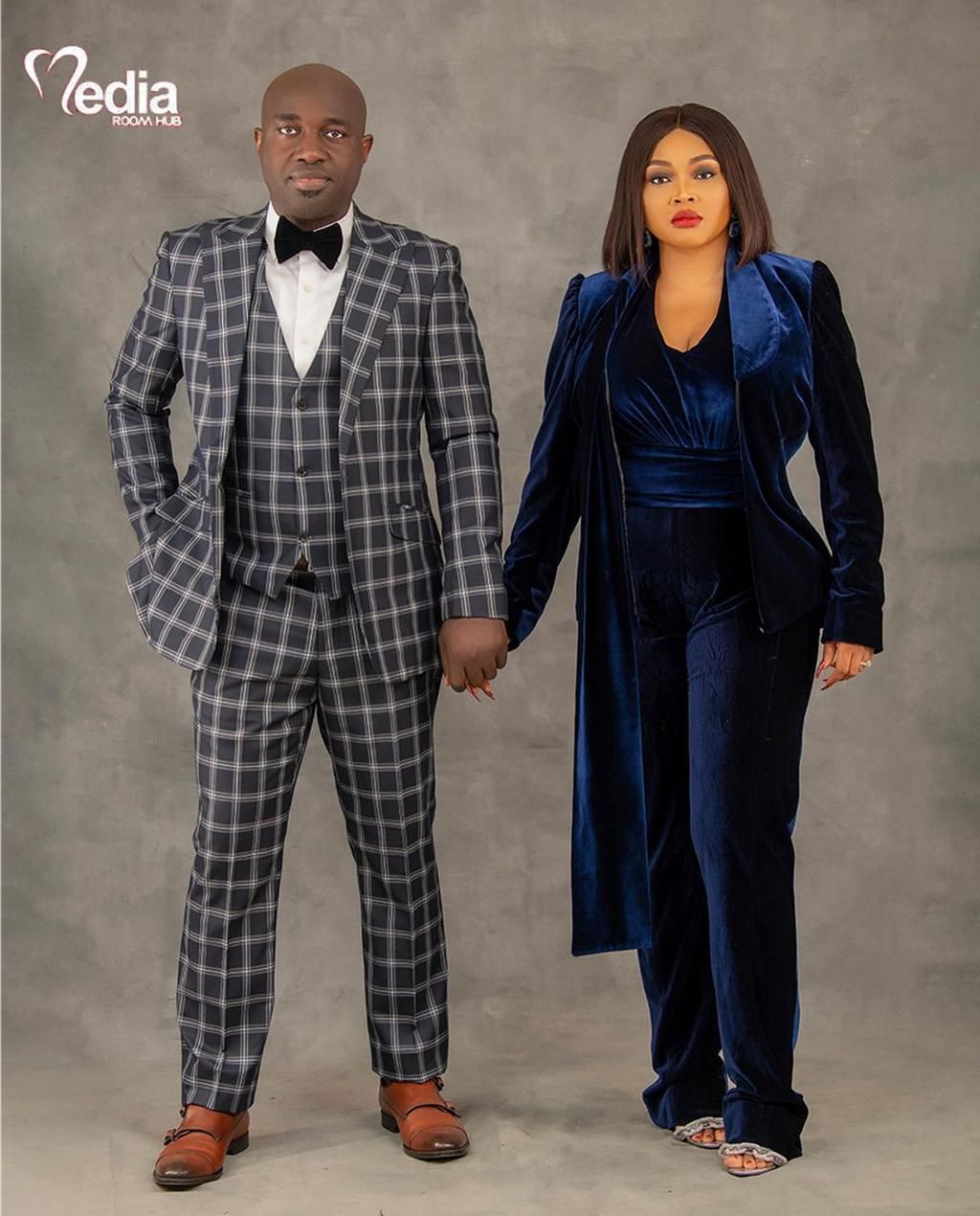 Nollywood actress Mercy Aigbe and her husband Adeoti Kazim [MediaRoomHub]