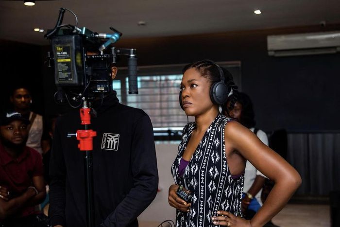 Omoni Oboli on the set of ‘Wives on Strike 3’ [Instagram/omonioboli]