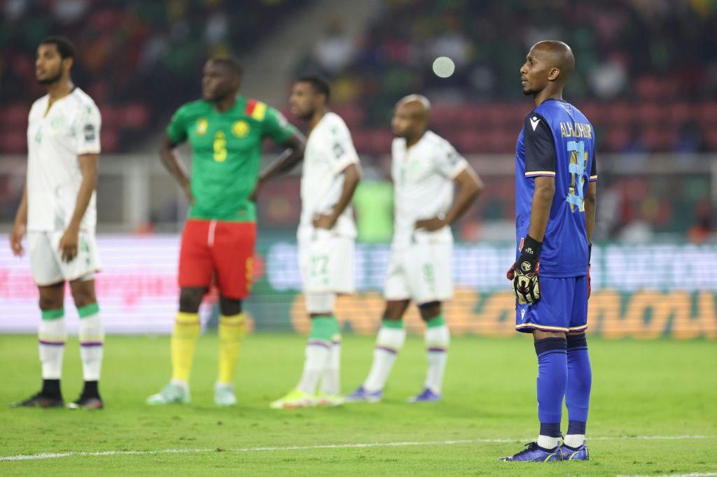 Full-back Chaker Alhadhur played in goal for the Comoros against Africa Cup of Nations hosts Cameroon