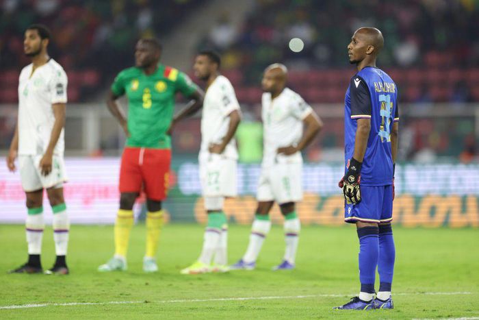 Full-back Chaker Alhadhur played in goal for the Comoros against Africa Cup of Nations hosts Cameroon