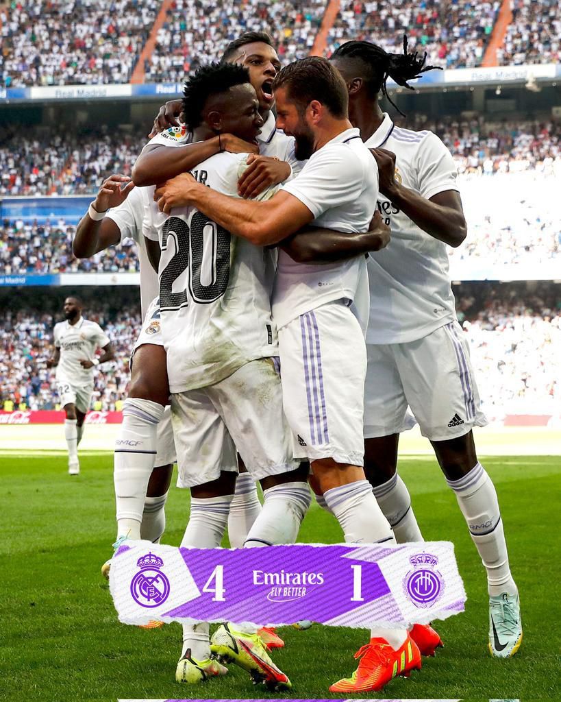 Real Madrid won 4-1 against Mallorca on Sunday in La Liga