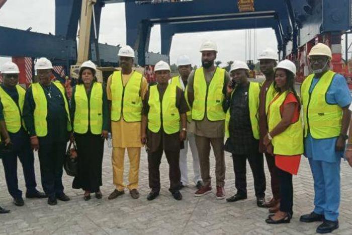 ANLCA members at the Lekki Deep Seaport on Wednesday.