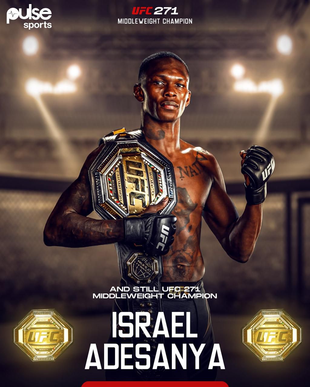israel Adesanya remains the UFC Middleweight champion