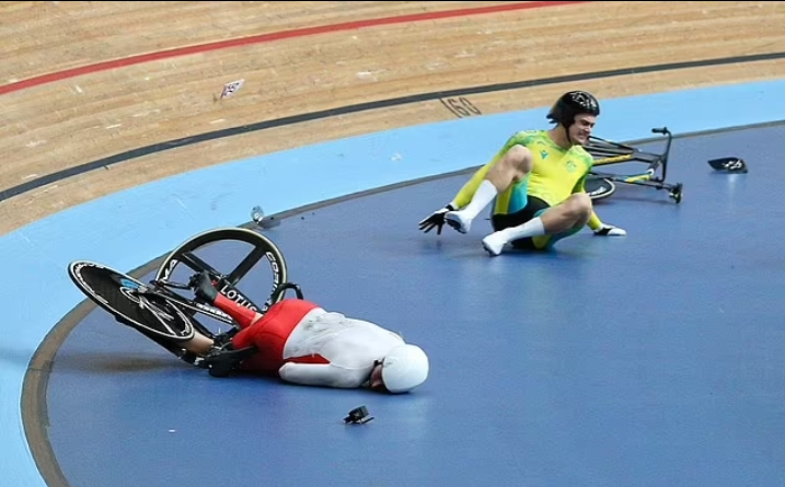 Joe Truman was briefly unconscious after his crash on Saturday.