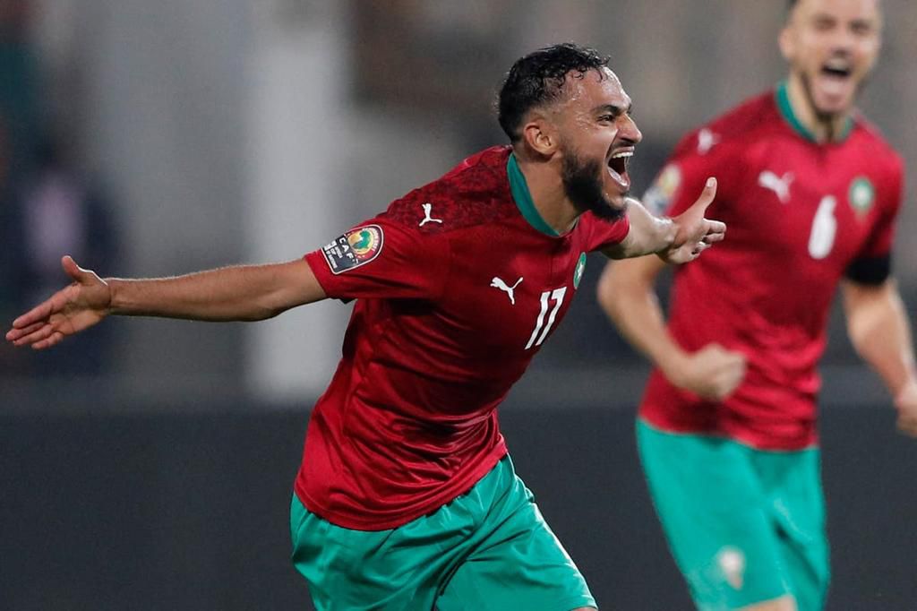 Sofiane Boufal celebrates his winning goal for Morocco against Ghana / REUTERS