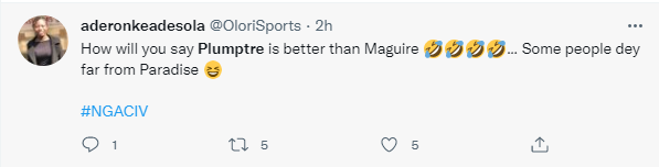 Twitter reactions to Ashleigh Plumptre debut