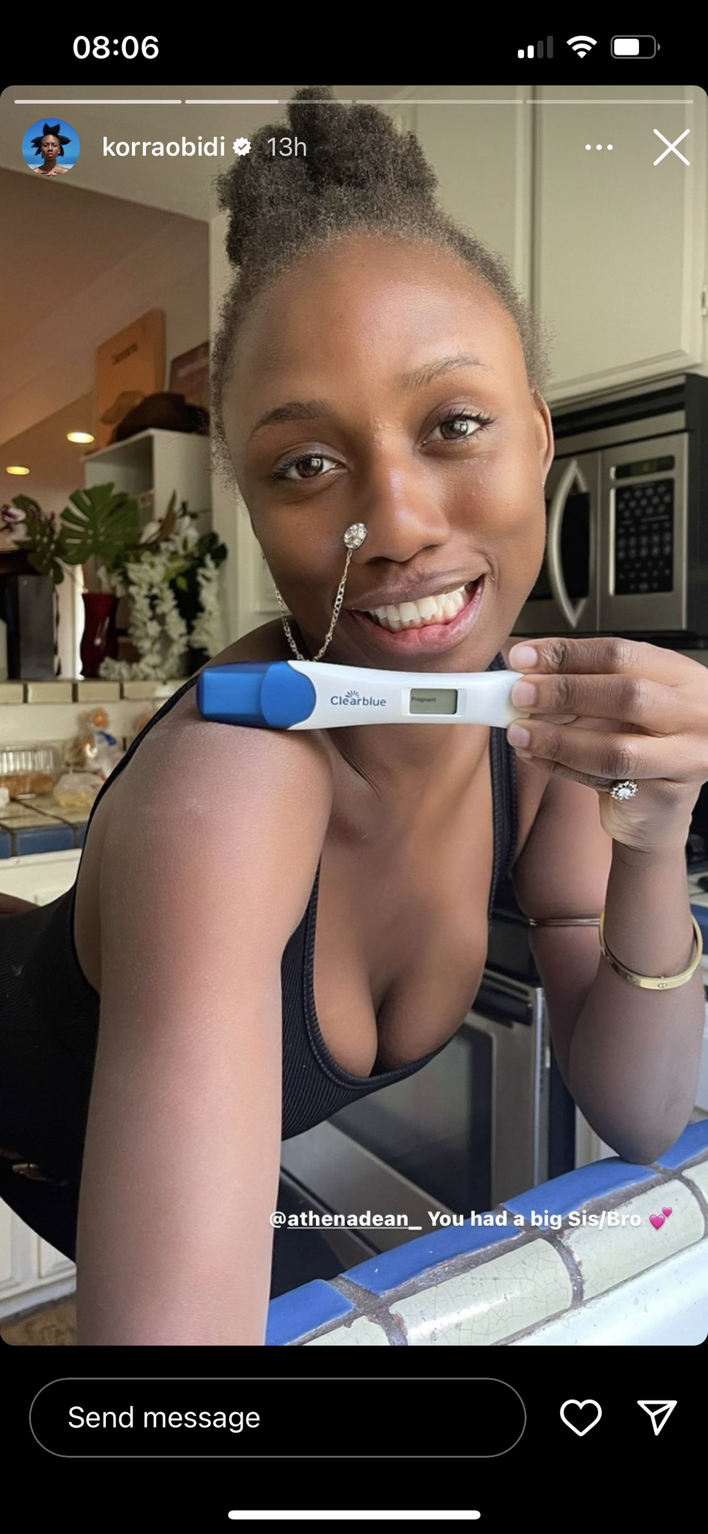 Korra Obidi confirms third pregnancy [Instagram/korraobidi]
