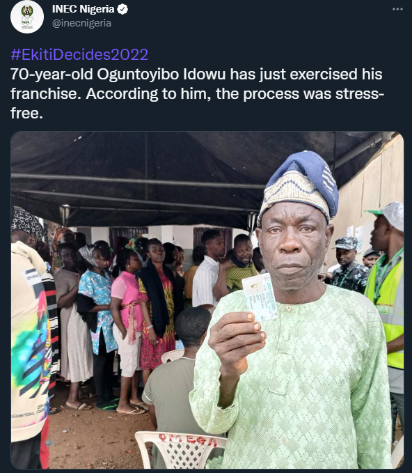 Ekiti election. [Twitter:INEC]