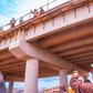 Governor Ifeanyi Okowa inspecting a bridge under construction in Asaba the capital of Delta State. (Delta State Govt)