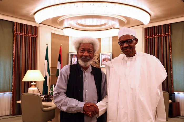 President Muhammadu Buhari meets with Nobel Laureate, Wole Soyinka at the Presidential Villa on August 11, 2016