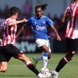 Alex Iwobi of Everton during the Premier League match between Brentford and Everton