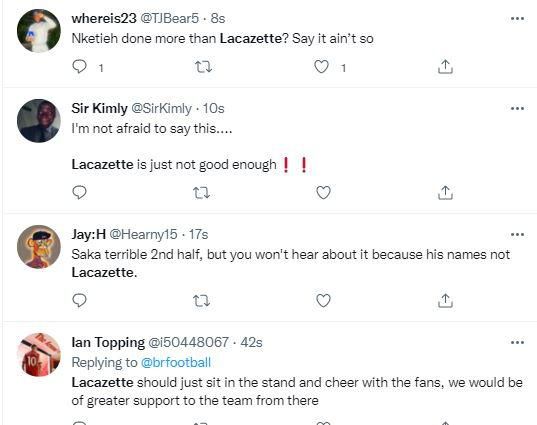 Reactions as Lacazette leads Arsenal to victory