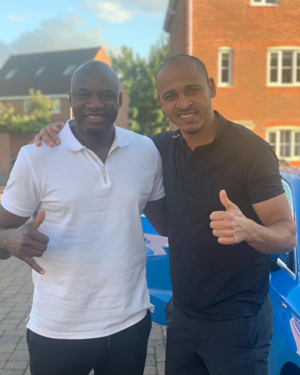 Super Eagles stars Osaze Odemwingie and Sani Kaita team up