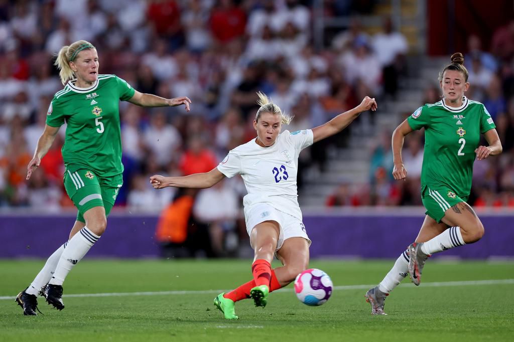 Super sub! Russo grabbed a brace for England..