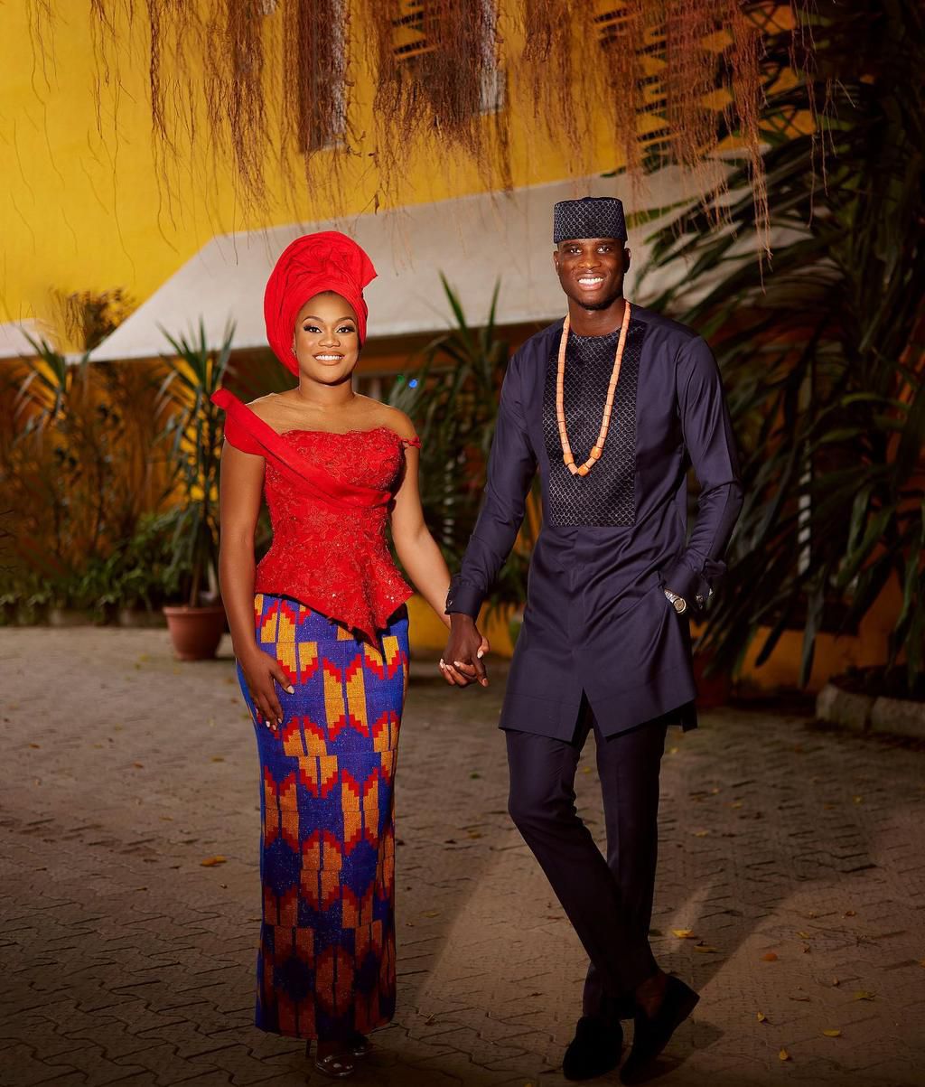 Paul Onuachu and Tracy reveal wedding date in Lagos and Accra [Photos]