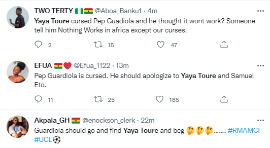 Yaya Toure responsible for Real Madrid's come back to knock Manchester City out of Champions League