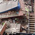 The building located on Sonuga Street, Palm Avenue, in the Mushin area collapsed on Friday, September 23, 2022. (Punch)