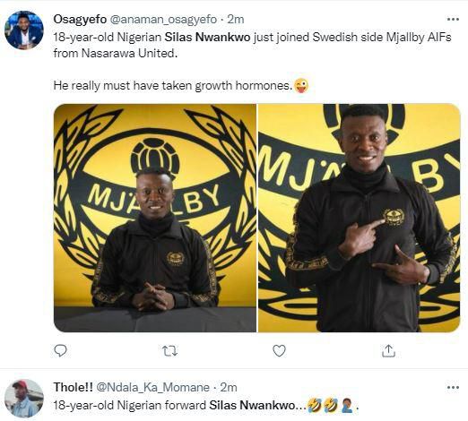 Tweets about Silas Nwankwo