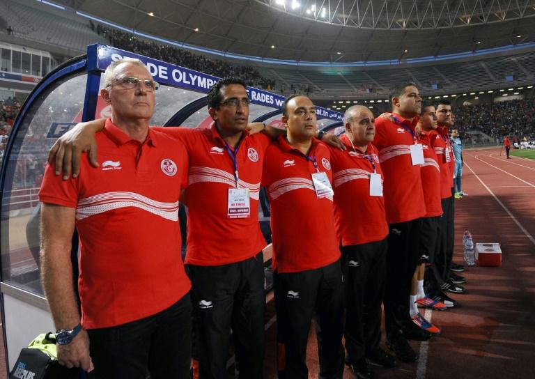 CS Sfaxien coach and former Dutch star Ruud Krol (L) is on track to win the CAF Confederation Cup a second time with the Tunisian club