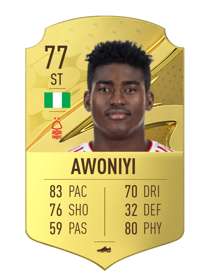 Taiwo Awoniyi FIFA 23 OVR