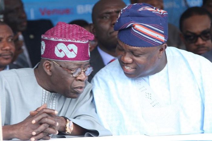 Former Lagos State Governor, Akinwunmi Ambode and President Bola Tinubu. [Premiumtimesng]