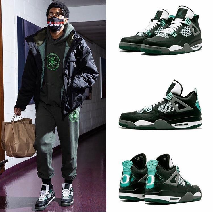 Kyrie Irving steps out in the Air Jordan 4 PE series