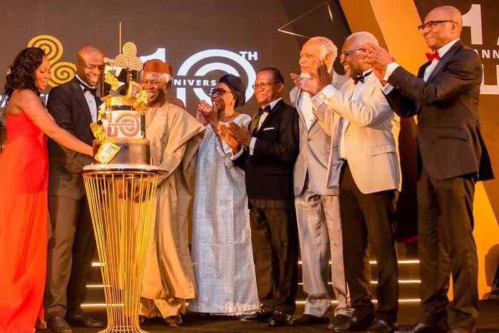 L-R: Mrs. Tobi Olusoga; Mr. Oluseye Olusoga,  Managing Director/CEO Parthian Partners, Mr Adedotun Sulaiman, Chairman, Parthian Partners; Mrs Aramide Labinjo; Chief Dr Abraham Nwankwo; Engineer Adebayo Adeola, Non-Executive Director, Parthian Partners;...