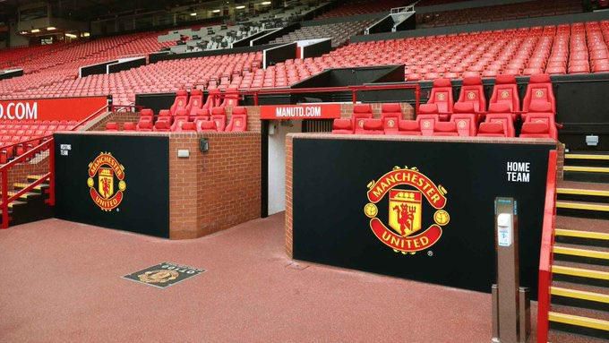 The new dugouts at Manchester United