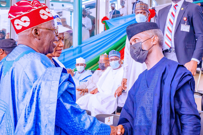 APC Presidential flag-bearer, Asiwaju Bola Tinubu and Vice President, Yemi Osinbajo. [Twitter:Jags]