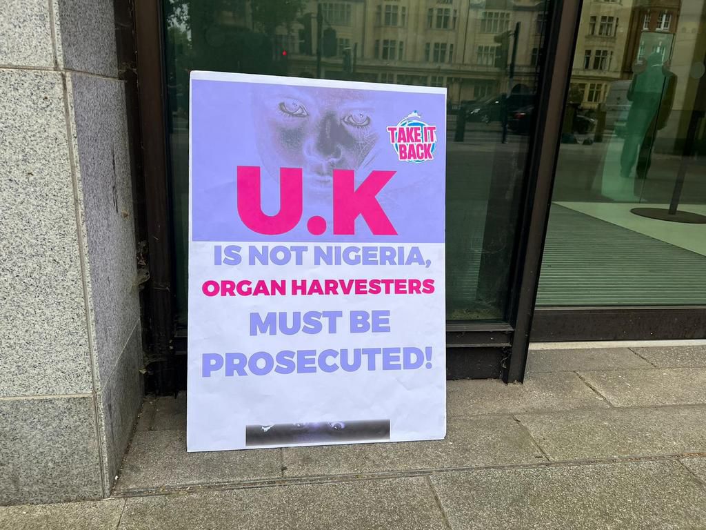Nigerian protest at UK magistrate court
