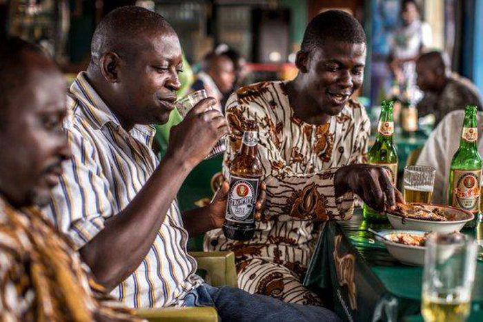 Typical local public bar in Nigeria