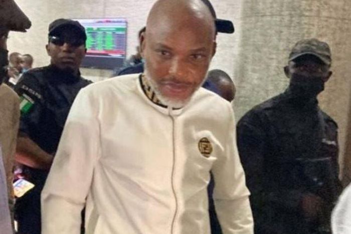 Nnamdi Kanu in court (TheNEWS)