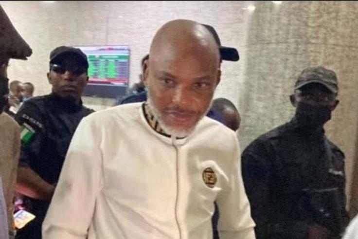 Nnamdi Kanu in court (TheNEWS)