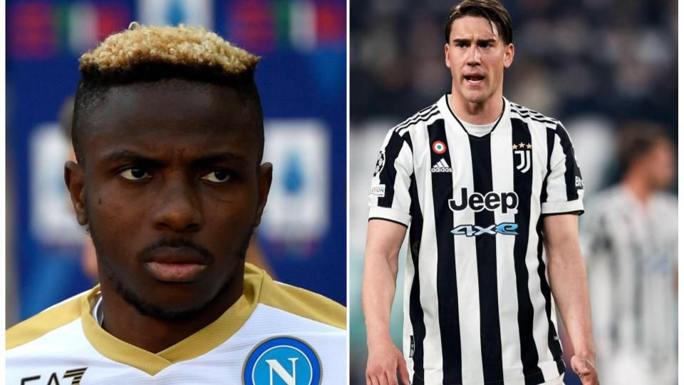 Victor Osimhen v Dusan Vlahovic