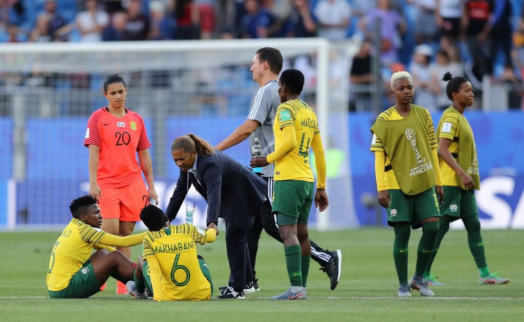 Desiree Ellis with her team at the 2019 FIFA Women's World Cup