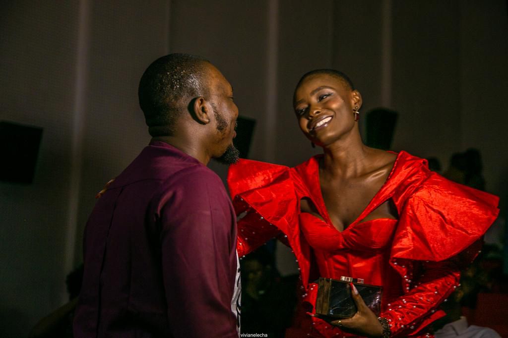 Director Olabode Izy and Etta JoMaria the lead actor /producer  at Osa screening