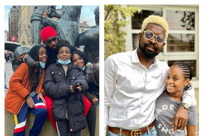 Nigerian celebrities celebrate themselves on Father's Day [Instagram/TimiDakolo] [Instagram/Basketmouth]