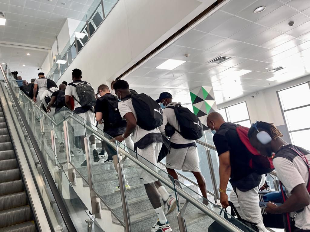 Ghana have arrived in Abuja for the game against the Super Eagles of Nigeria