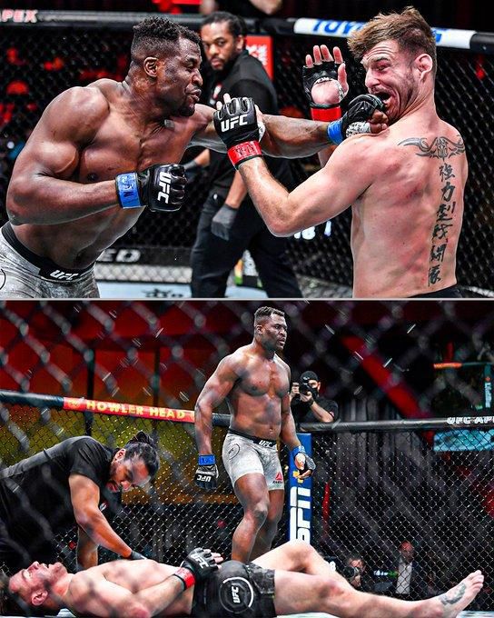 Ngannou knocked out Miocic in spectacular fashion
