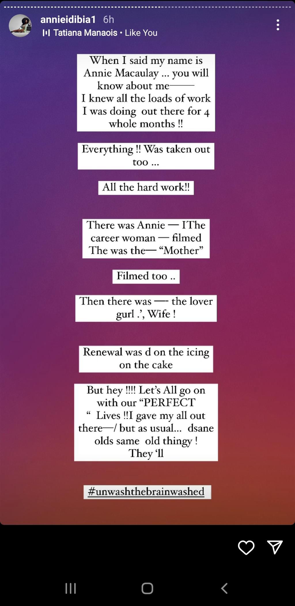 Annie Idibia IG post [Instagram]