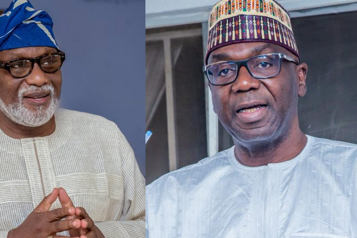 (Left) Rotimi Akeredolu, Governor of Ondo state- (Right) Abdulrahman Abdulrazaq, Governor of Kwara state