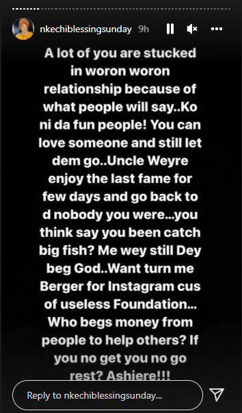 Nkechi Blessing gives reasons why marriage crashed, says hubby was a beggar