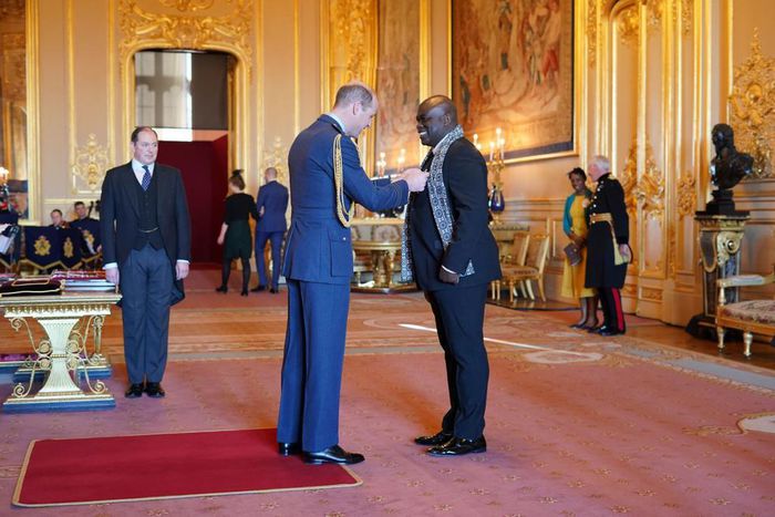 Prince William handed the OBE medal to Muyiwa at the event on the 12th of January 2022.