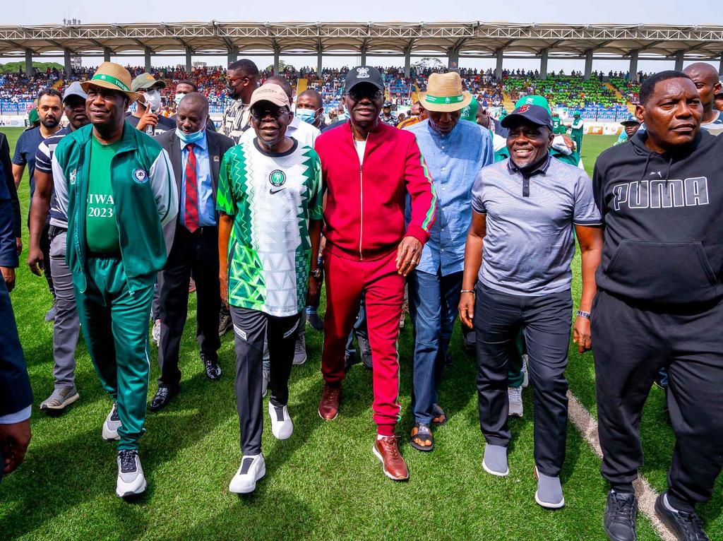 Ex-Super Eagles players defeated Team Lagos 2-0 at Tinubu's 70th birthday novelty match