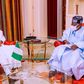 President Muhammadu Buhari and APC National leader, Bola Tinubu. [Presidency]