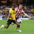 Emmanuel Dennis had a hand in Joao Pedro's winner for Watford