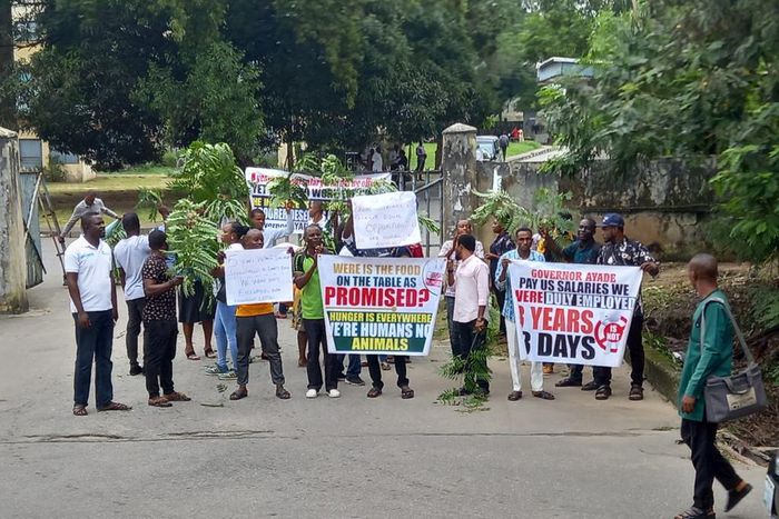 Workers protest alleged non payment of 5 years salaries in C/River